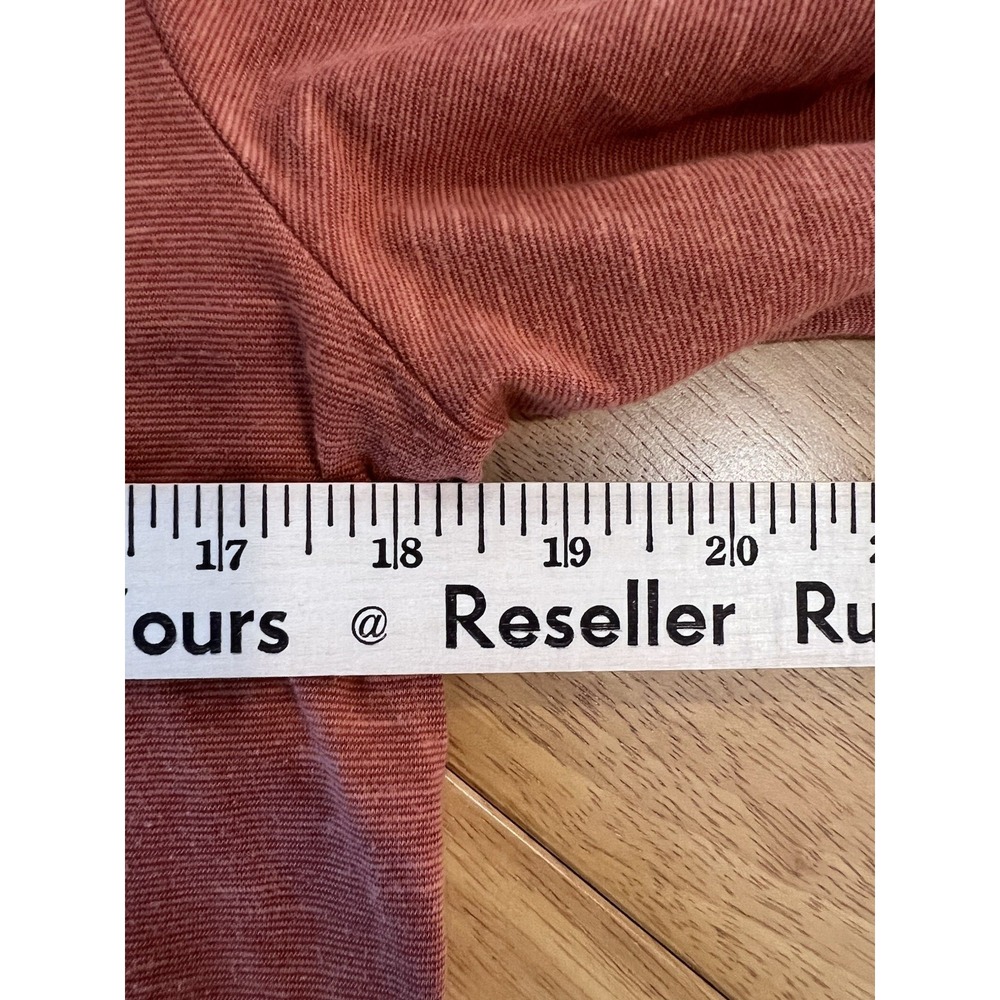 Toad&Co Marley II Tee Womens (L) COTTON TENCEL Rust V Neck -Long Sleeve -Granola - Picture 6 of 10